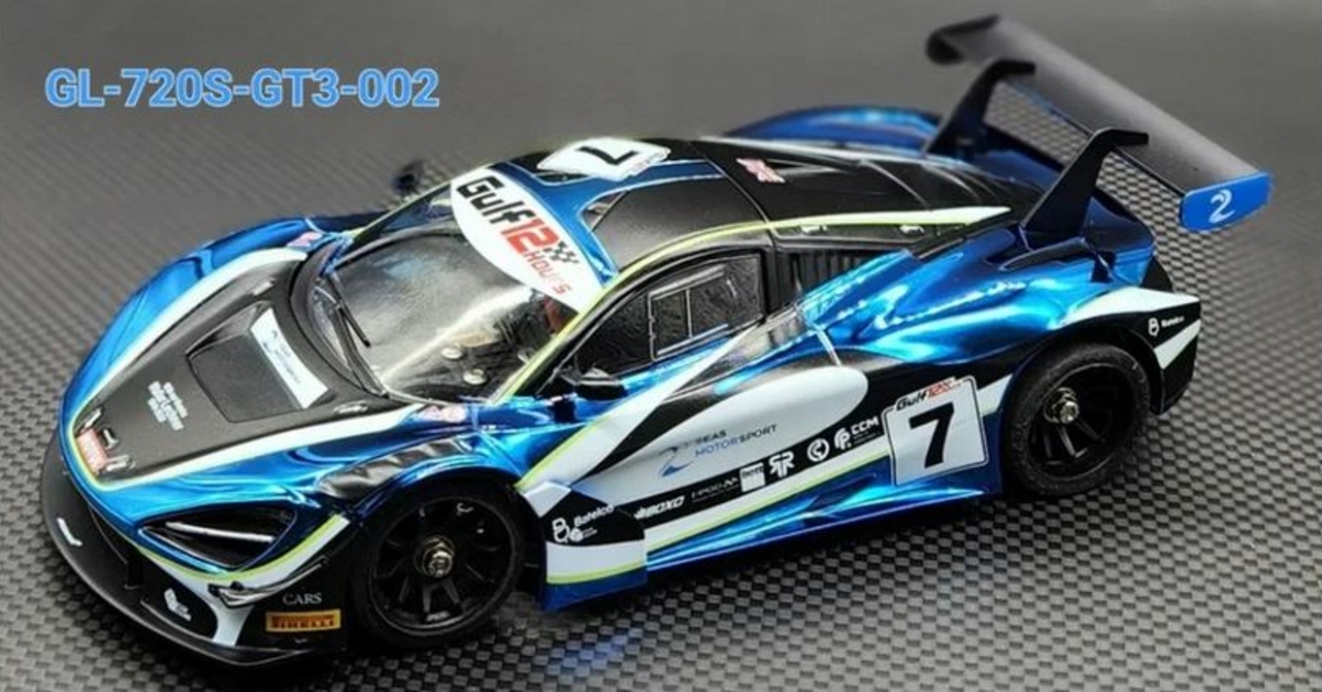 GL RACING W.102 GL 720S GT3 body002 n°7 Bleu Chrome LIMITED EDITION
